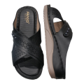 Comfortable Black Flat Heel Orthopedic Slipper For Women. 