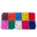 Glass Seed Beads 10 Colors Box Set For Jewelry Making 3MM. Pote For DIY Arts & Crafts. 