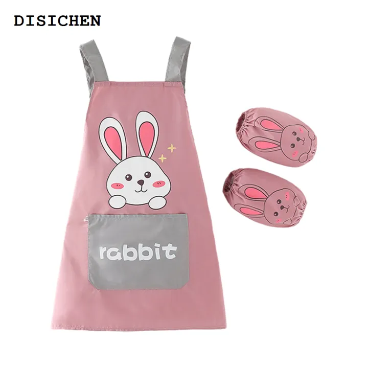DISICHEN%20Affordable%20Kids%20Apron%20sleeves%20set%20Cute%20Waterproof%20Apron%20Child%20Kitchen%20Baking%20drawing%20Restaurant%20Workwear%20Cleaning%20Tool%20for%203-10Y%20-%20Image%206