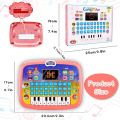 Happy  Educational Learning Kids Laptop Computer Notebook with led Screen Music Fun Toy Activities for Kids 3-10 Year Old (Sound,Albhabet,Words,a b c 1 2 3). 