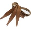 Leather Guitar Strap Instrument Accessories, Brown Flame Style. 