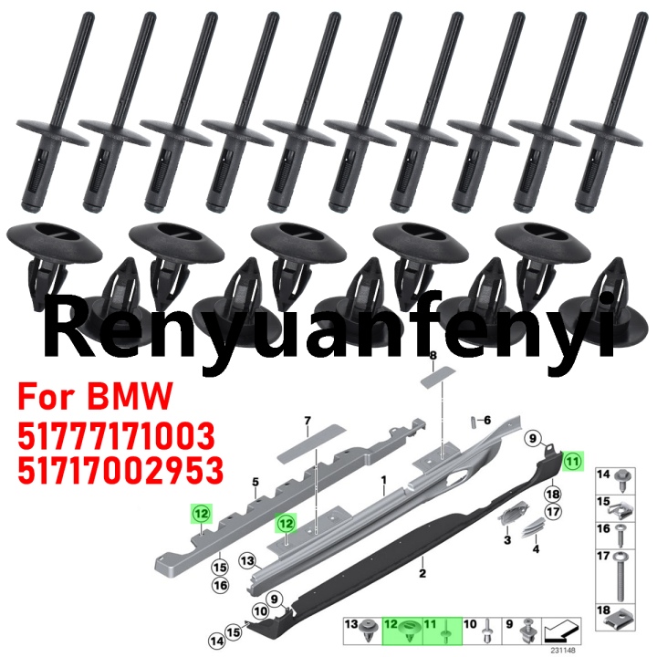 Renyuan%20%E3%80%90Recently%20LoLular%E3%80%9120pcs%20Car%20Bumper%20Clips%20Expansion%20Blind%20Rivets%20Door%20Side%20Fifty%20percent%20discount%20Sill%20Skirt%20Trim%20Rocker%20Molding%20Clip%20For%20Bmw%20X1%20X3%20X5%20X6%20Mini%2051777171003%20-%20Image%203