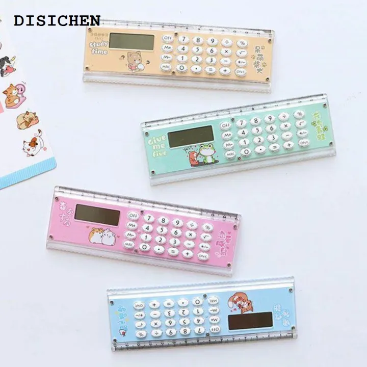 DISICHEN%20Profesional%202%20in%201%2015cm%20Ruler%20Calculator%208-Digits%20Electronic%20Calculator%20Pocket%20Mini%20Stationery%20Math%20Toys%20School%20Multi-functional%20Calculator%20-%20Image%202