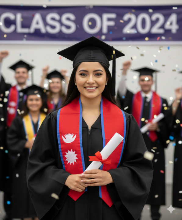 1pcs Nepal Graduation Stole - Nepal Flag Sash