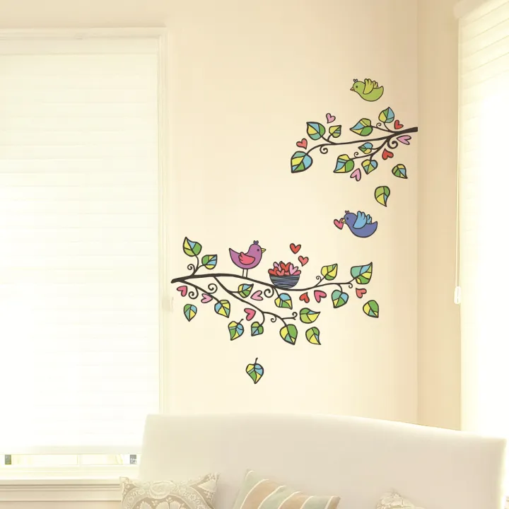 Trees,%20Birds%20and%20Hearts%20Wall%20Stickers%2095cm(H)%20x%20135cm(W)%20-%20Image%204