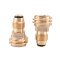 2Pcs Propane Gas Adapter Converts POL LP Tank Service Valve to QCC1/Type1 Outlet Brass Adapter Adapter. 