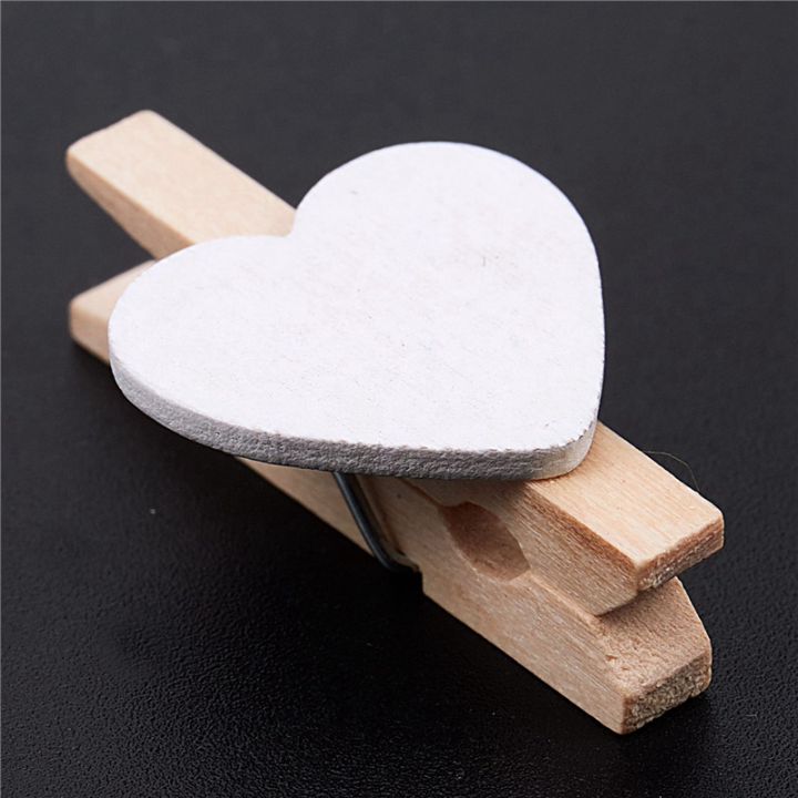 NAMUNY%204X%20Small%20Mini%20Wooden%20Clothes%20Pegs%20/%20Decorative%20Pegs%20with%20Hearts%20,%20White%20-%20Image%202
