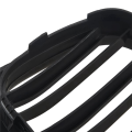 FORIDE 2X Glossy Black Front Hood Kidney Grille Grill Dual Line for E39 5-Series 525 528 1995-2004 51137005837 51137005838. 