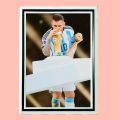 Lionel Messi Fifa World Cup Trophy Photo Frame| A4 Size |. 
