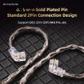 Sutuiying Profesional Anrushide QKZ T1 Earphone Cable Original QDC Copper Silver-plated Upgrade Wire Profesional 3.5mm Wired Headphone For KZ ZSN PRO X ZS10 pro EDX TRN CCA. 