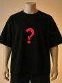 Red Question Mark Printed White T-Shirt_Brown,Black, Cream. 