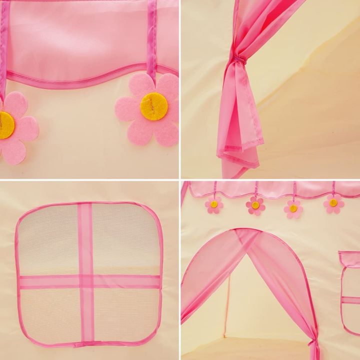 Princess%20Castle%20Play%20Tent%20-%20Indoor/Outdoor%20Kids%20Playhouse%20Large%20Toddler%20Tent%20for%20Girls%20&%20Boys%20-%20Image%202