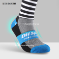 DISICHEN Hot Selling Stripe Cycling Socks Elastic Fit Professional Cycling Comperssion Sports Socks Healthy Comfortable Improve Muscle Strength. 