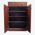 Brown Wooden Shoe Rack 33X48X13". 