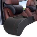 Memory Foam Car Neck Pillow PU Leather Car Headrest Pillows Car Neck Rest Seat Headrest Cushion Pad For Auto Interior Accessory. 