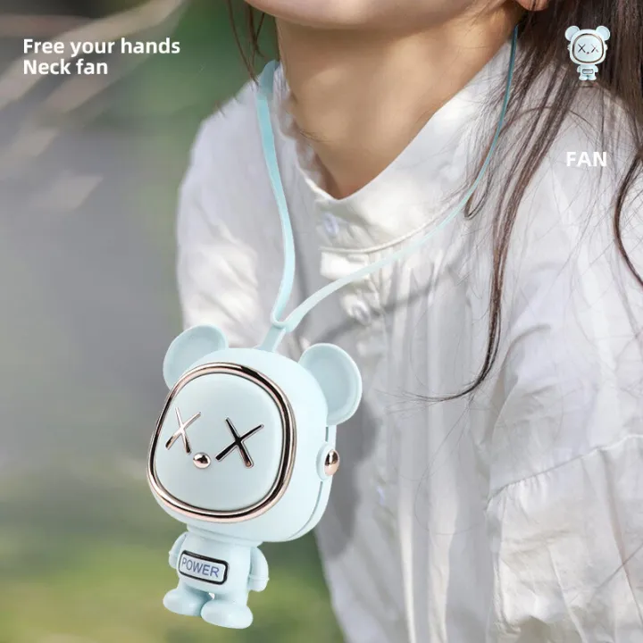 Space%20Bear%20Fan%20Hanging%20Neck%20Fan%20Mini%20Portable%20Small%20Fan%20Cartoon%20Mute%20Leafless%20USB%20Charging%20-%20Image%203