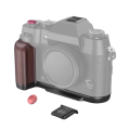 Wood Ebony Walnut Camera Anti-Slip Finger Hand Grip Base Holder L Plate Mount for Fujifilm X-T50. 