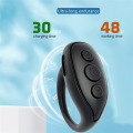 Bluetooth Remote Control Page Turner, Cell Phone Camera Shutter Selfie Remote, Smart Ring Remote for -Black. 