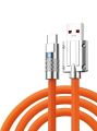 Type C USB Cable 120W Extra Thick Data Transferring and Charging Cable for Smartphone and Tablet Zinc Alloy and Silicone Phone Charger Type C Cable and Quick Transferring. 
