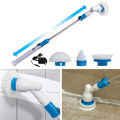 Rechargeable Cordless Electric Spin Scrubber with 3 Replaceable Brush Heads and 1 Extension Arm/Bathroom Brush. 