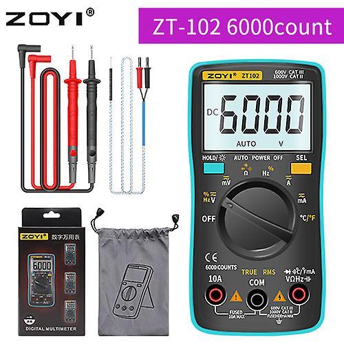 ZT-102A Digital multimeter auto ranging Multimeter Smart+Automatic Range 6000 Counts multimeter diode