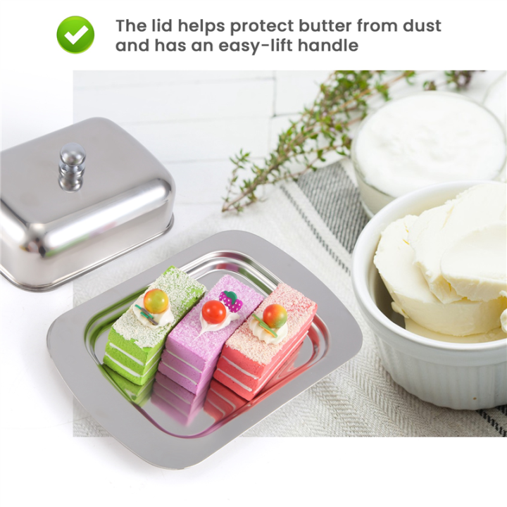 Stainless%20Steel%20Butter%20Dish%20Storage%20Keeper%20Tray%20with%20Easy%20to%20Hold%20Lid%20-%20Image%203