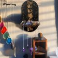 Wenefang Sutuiying 1pc Crystal Shelf Display Wall Stand Wooden Holderrack Base Floating Fashion 2025 New Shelves Decorative Style Bohemian Hanging Stand Decoration. 