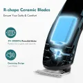 VGR 055 Professional Cordless Beard Hair Trimmer Kit - Rechargeable with Guide Combs, USB Cord Included. 