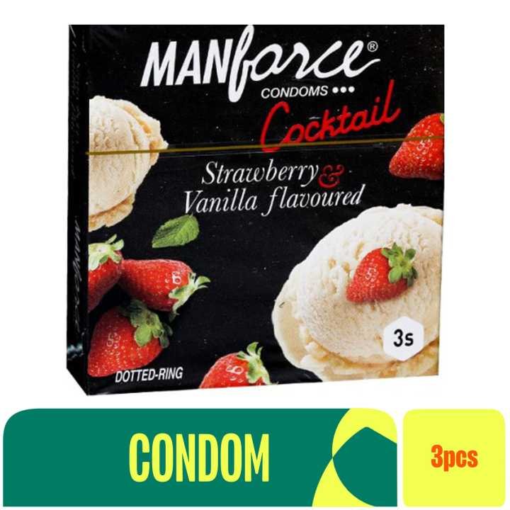 MANFORCE CONDOMS (STRAWBERRY+VANILLA) 3S