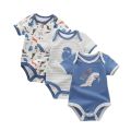 Baby Bodysuit Short Sleeve One-piece Suit Newborn Jumpsuit Infant Vest for Baby Boys and Girls 0- 2 Year, Pack of 3. 