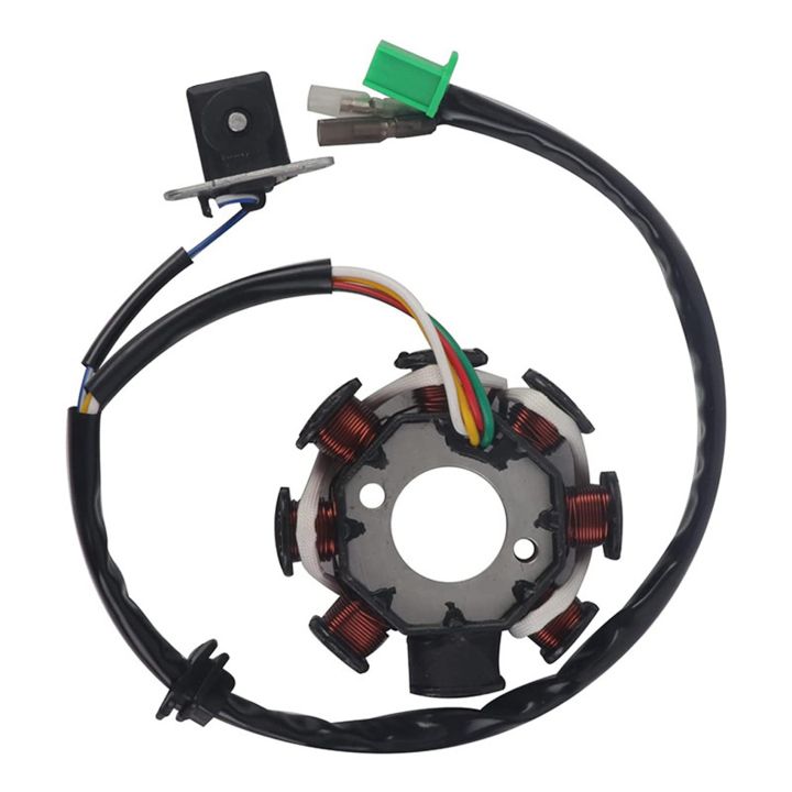 GY6 Stator Coil – Fits 49cc-50cc Scooters, Mopeds, Go Karts & ATVs – 8 Coils, 4 Wires