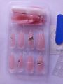 24 Pieces Press On Nails With Mini Manicure Set (Fake Nail For Party Wear / Artificial Nail For Birthday Gift Ever). 