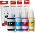 Canon Compatible Refill Ink  Full Set ( BK, C, M, Y) For PIXMA G-series  Inkjet Printer, 135 ml Black Ink & 70ML Color. 