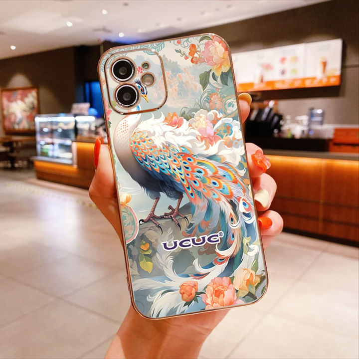 UCUC%20for%20Samsung%20S10%20Back%20Cover%20+%20Free%20Lanyard%20Peacock%20Luxury%206D%20Plating%20Soft%20Silicone%20Phone%20Case%20-%20Image%206
