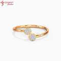 Ganapati Jewellers Twin Circle Band Diamond Ring For Women. 