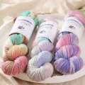 100g/roll Merino Handmade Dyed Wool Soft Sweater Scarf Hat Woven Rainbow Baby Yarn 270M. 