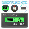 Battery Capacity Monitor 10-48V Battery Meter 12V 24V 48V Percentage Voltage. 
