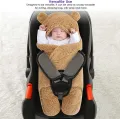 Newborn Baby Hooded Blanket Sleeping Bag Sack Swaddle Infant Winter Warm Fleece Receiving Blanket with Legs Knit Stroller Wrap. 