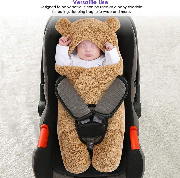 Newborn%20Baby%20Hooded%20Blanket%20Sleeping%20Bag%20Sack%20Swaddle%20Infant%20Winter%20Warm%20Fleece%20Receiving%20Blanket%20with%20Legs%20Knit%20Stroller%20Wrap%20-%20Image%208