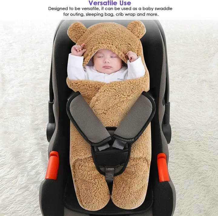 Newborn%20Baby%20Hooded%20Blanket%20Sleeping%20Bag%20Sack%20Swaddle%20Infant%20Winter%20Warm%20Fleece%20Receiving%20Blanket%20with%20Legs%20Knit%20Stroller%20Wrap%20-%20Image%208