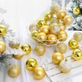27 PCS Christmas Ball Ornaments Xmas Tree Decorations Hanging Balls for Home New Year Party Decor - 2.36Inch, Champagne. 