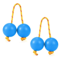Rhythmic African Kashaka Balls, 1 Pair Blue Aslatua Shakers, Percussive Musical Instruments for Artists. 