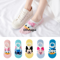 Difutagui 5 Pairs Casual Cute women Socks animal Cartoon Mickey Minnie Daisy socks Cotton invisible funny socks size 35-41 Dropshipping. 