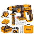 Ingco New 20V Lithium-Ion Rotary Hammer Brushless Motor CRHLI202081. 