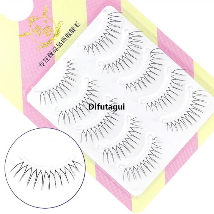 Difutagui%20High%20Quality%205%20Pairs%20V-shaped%20Natural%20False%20Eyelashes%20Transparent%20Stem%20Portable%203D%20Korean%20Manga%20Eyelashes%20Eye%20Makeup%20Eyelashes%20Supplies%20Wholesale%20-%20Image%205
