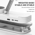 Cell Phone Stand with Wireless Bluetooth Speaker Foldable Adjustable Mobile Phone Holder Anti-Slip Design Phone Support. 
