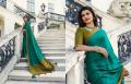 Turquoise Color Crepe Silk Designer Party Wear Sarees For Women. 