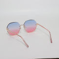Metal Big Size Brown Shaded Sunglasses For Women. 
