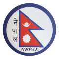 Fridge Magnet with Flag of Nepal (7.5cm). 