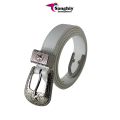 Leather Single Brass Buckle Belt Women - Formal & Casual Wear, Adjustable Size. 